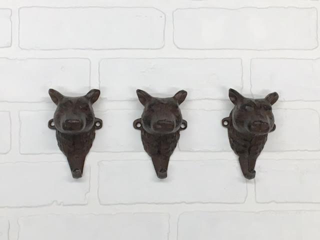 Cast Iron Bear Hooks (10 PACK)