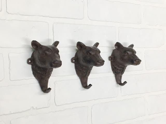 Cast Iron Bear Hooks (10 PACK)
