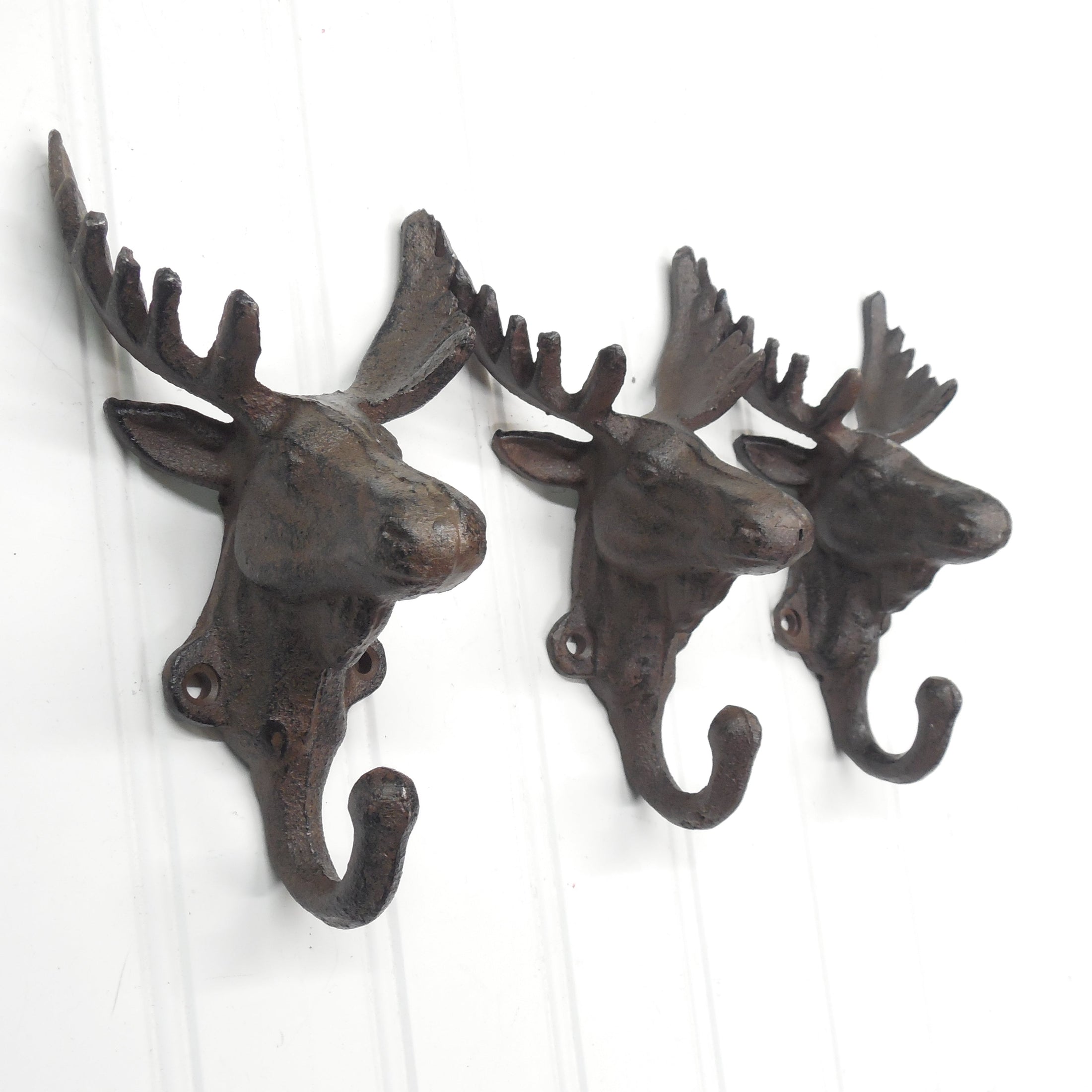 Cast Iron Moose Hooks (10 PACK)