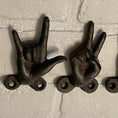 Load image into Gallery viewer, Cast Iron Small Hand Wall Hook (6 Styles)