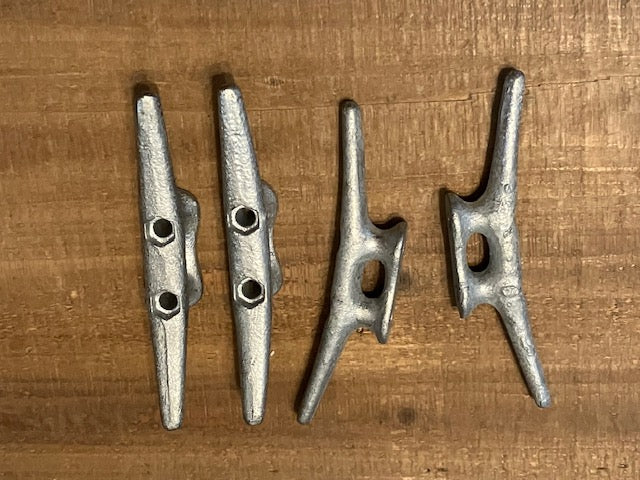 6" Silver Boat Cleat Hook