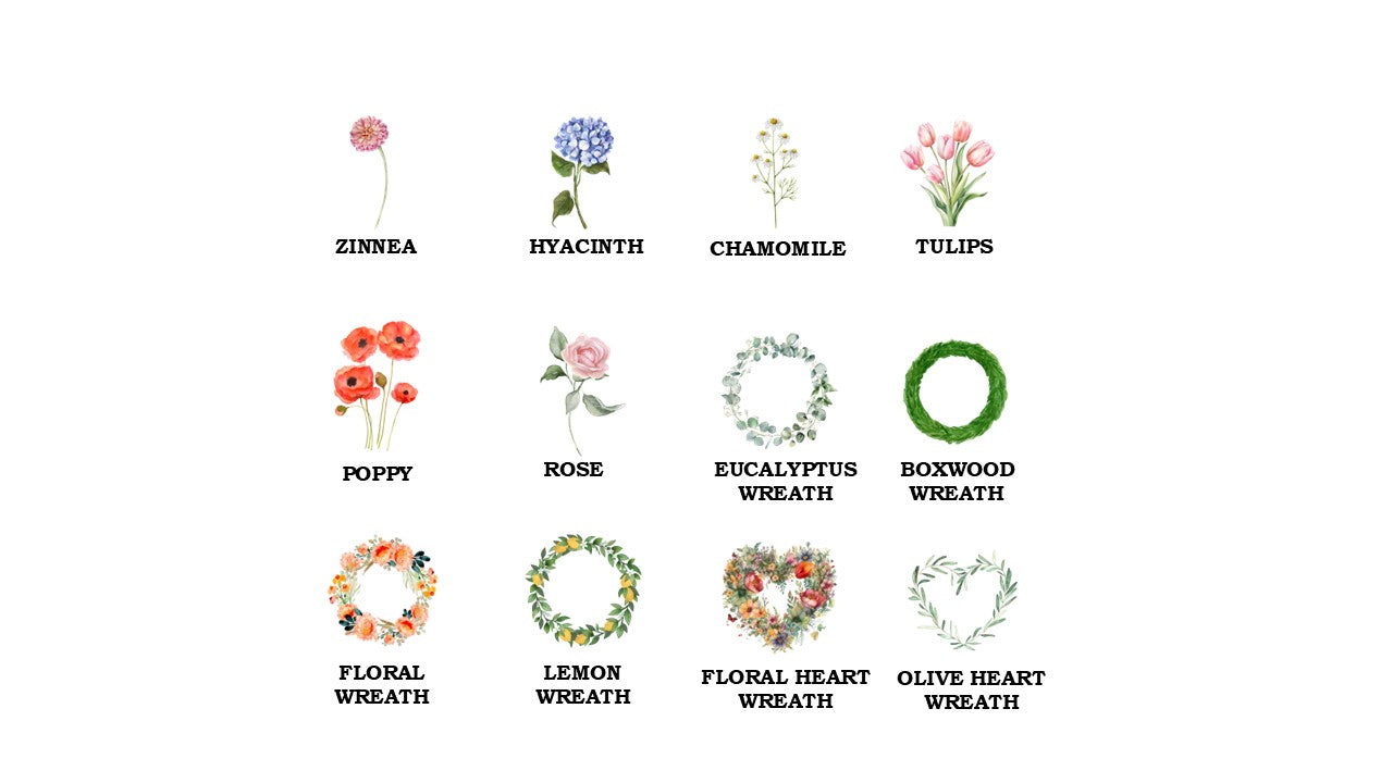 Small Framed Flower Art (24 Styles)