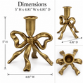 Load image into Gallery viewer, Vintage Gold Bow CandleStick Holder