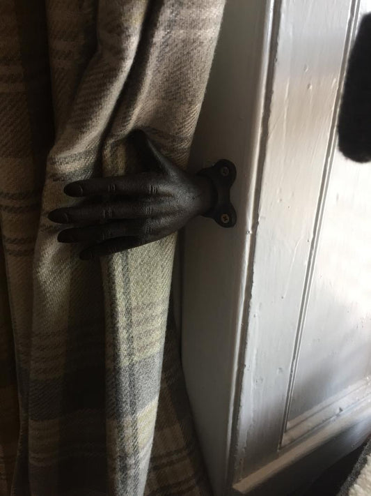 Cast Iron Hand Curtain Tie Back