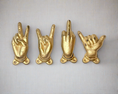 Load image into Gallery viewer, Rock On/Peace/Hang Ten/Middle Finger Hooks (18 Colors)