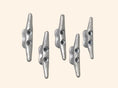 Load image into Gallery viewer, 4" Silver Boat Cleats (10 PACK)