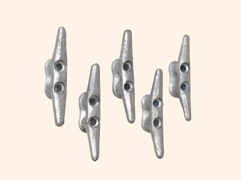 4" Silver Boat Cleats (10 PACK)