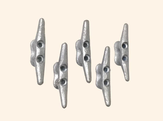 4" Silver Boat Cleats (10 PACK)