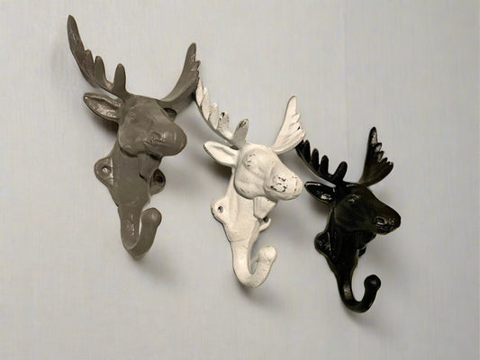 Moose Wall Hook(18 Colors), Moose, Cabin Decor, Coat Hooks, Moose Hook, Towel Hooks