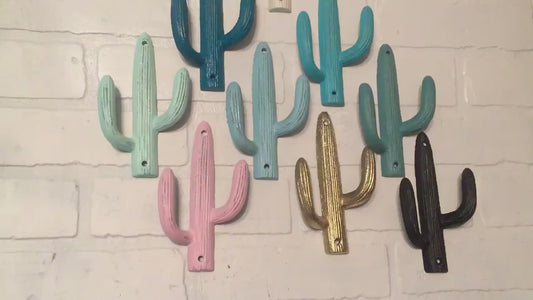 Cactus Hook(18 Colors), Western Hook, Cactus Wall Hook, Towel Hook, Boho Decor, Cacti Decor, The Shabby Store