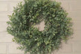 Load and play video in Gallery viewer, Eucalyptus Wreath, Wreath, Farmhouse Wreath, Green Wreath, Wreaths, Faux Eucalyptus Wreath, Door Wreath