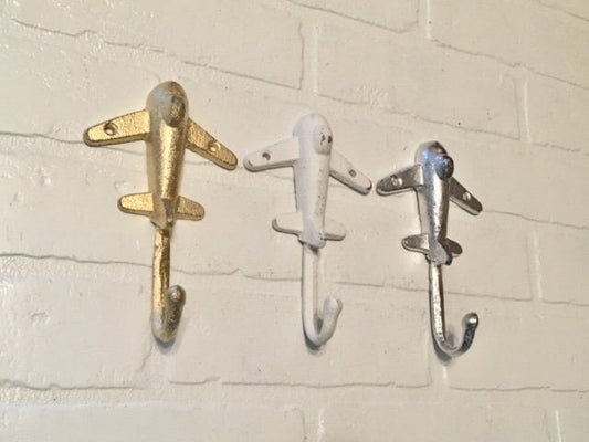 Airplane Hook(18 Colors), Plane Wall Decor, Jet Hook, Kids Coat Hook, Pilot, Flight Attendant Gift, Coat Hook, Hooks for Wall, Towel Hook