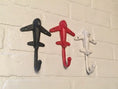 Load image into Gallery viewer, Airplane Hook(18 Colors), Plane Wall Decor, Jet Hook, Kids Coat Hook, Pilot, Flight Attendant Gift, Coat Hook, Hooks for Wall, Towel Hook