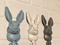 Load image into Gallery viewer, Rabbit Wall Hook, Bunny Hook, Animal Hook, Coat Hook, Towel Hook, Towel Holder, Rabbit, Clothing Hooks