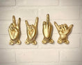Load image into Gallery viewer, Peace Hook(18 Colors), Hang Ten Hook, Middle Finger Hook, Shaka Hook, Rock On Hook, Surfer Decor, Rockstar, Rocker, Music Decor