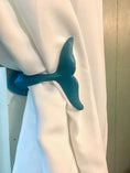 Load image into Gallery viewer, Whale Tail Curtain Tieback(18 Colors), Curtain Holdbacks, Nautical Tiebacks, Whale Tail Hook, Nautical Hooks, Towel Hooks