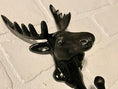 Load image into Gallery viewer, Moose Wall Hook(18 Colors), Moose, Cabin Decor, Coat Hooks, Moose Hook, Towel Hooks
