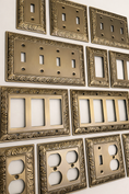 Load image into Gallery viewer, Filigree Antique Brass Switch Plates
