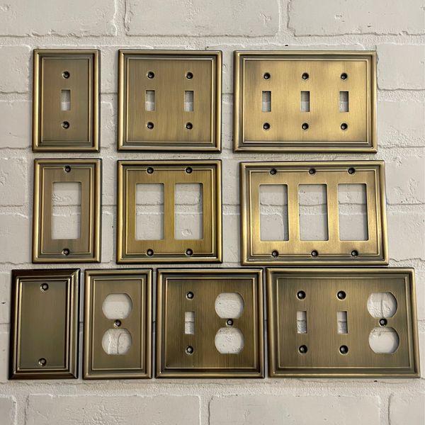 Antique Brass Switch Plates