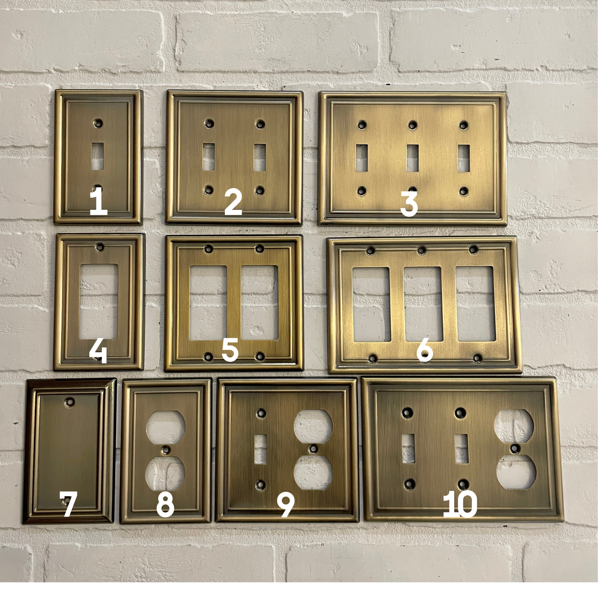 Antique Brass Switch Plates