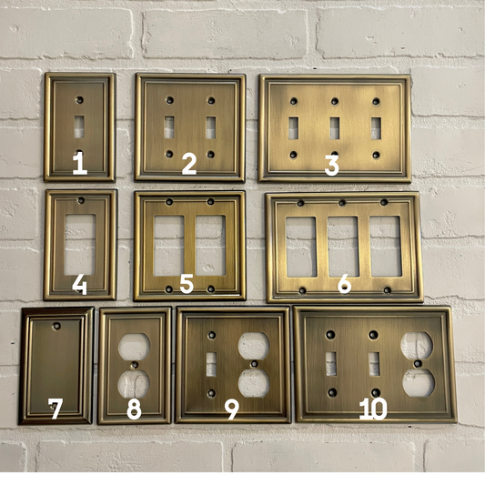 Antique Brass Switch Plates