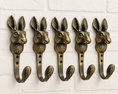 Load image into Gallery viewer, Antique Brass Bunny Rabbit Hook
