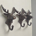 Load image into Gallery viewer, Cast Iron Moose Hooks (10 PACK)
