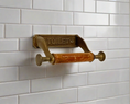 Load image into Gallery viewer, Retro Brass Toilet Paper Holder
