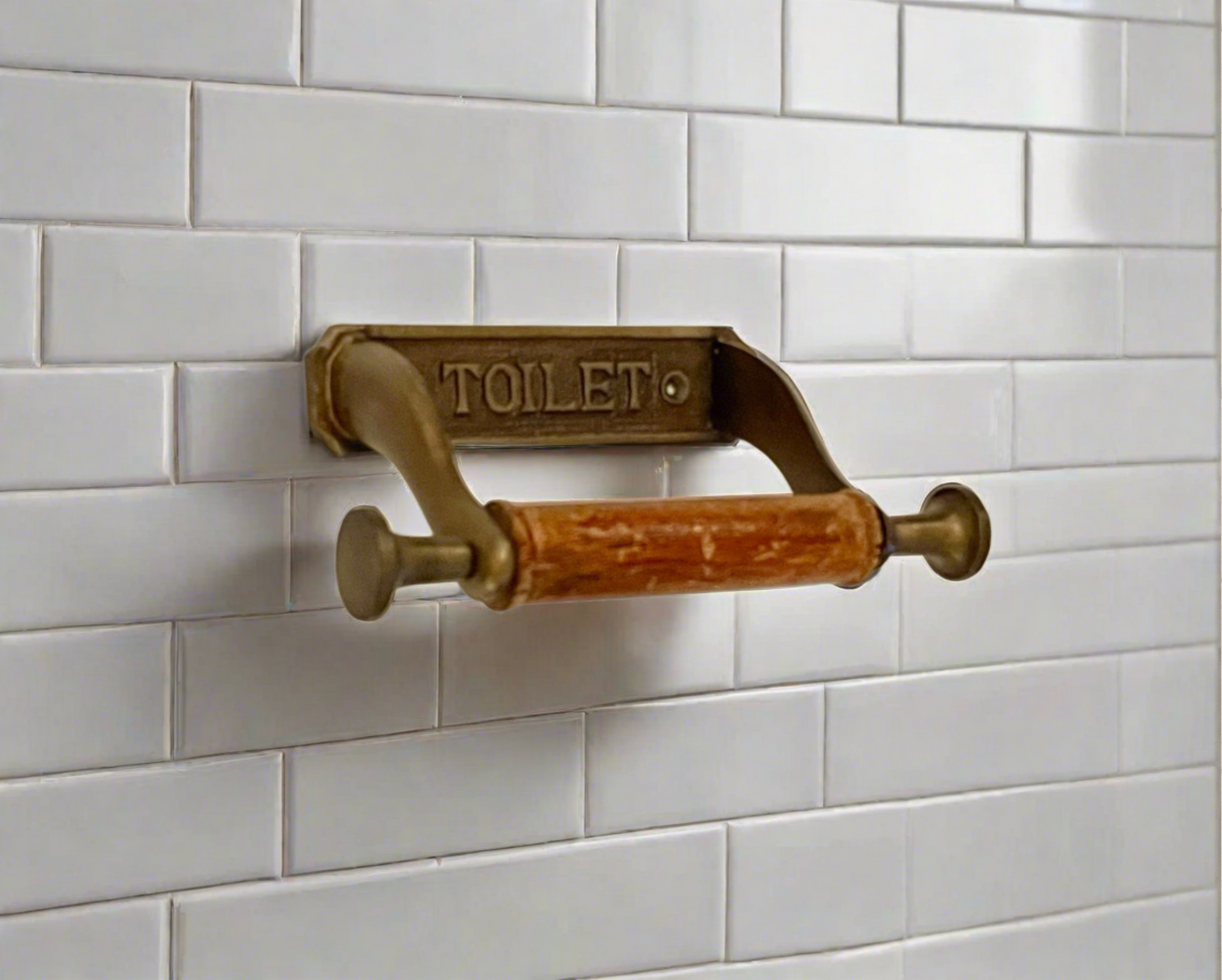 Retro Brass Toilet Paper Holder
