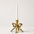 Load image into Gallery viewer, Vintage Gold Bow CandleStick Holder
