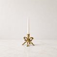 Load image into Gallery viewer, Vintage Gold Bow CandleStick Holder
