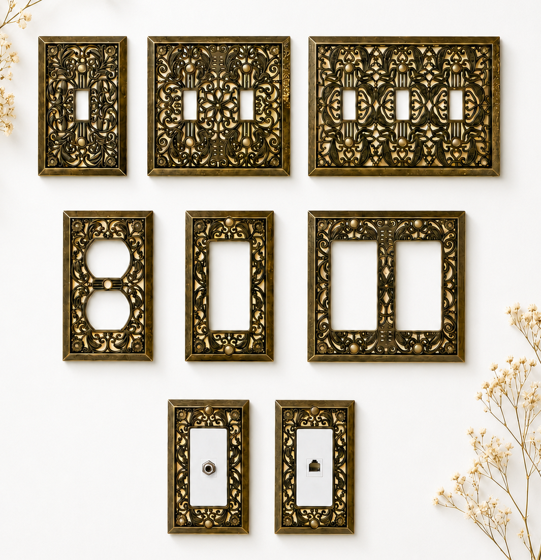 Antique Brass Switch Plates