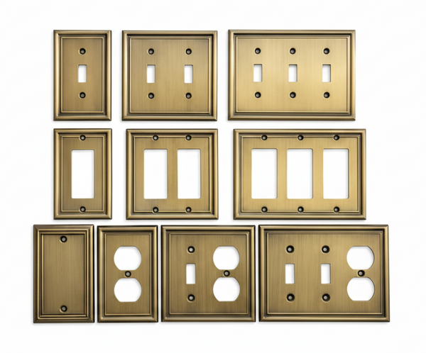 Antique Brass Switch Plates