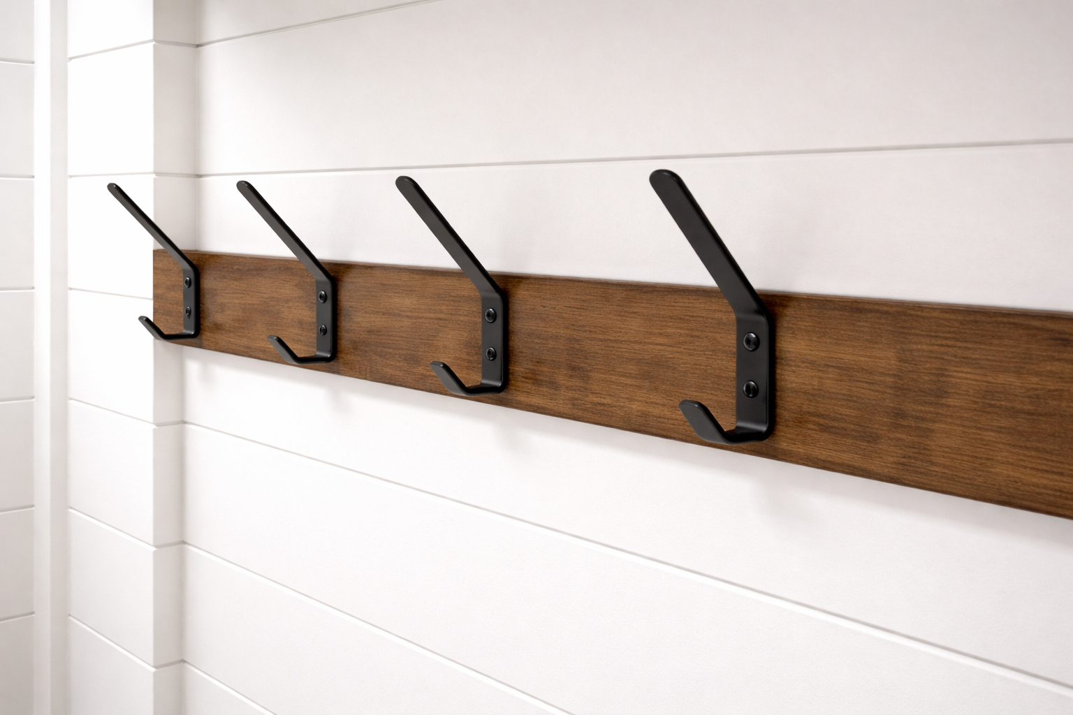 Large Modern Black Wall Hook