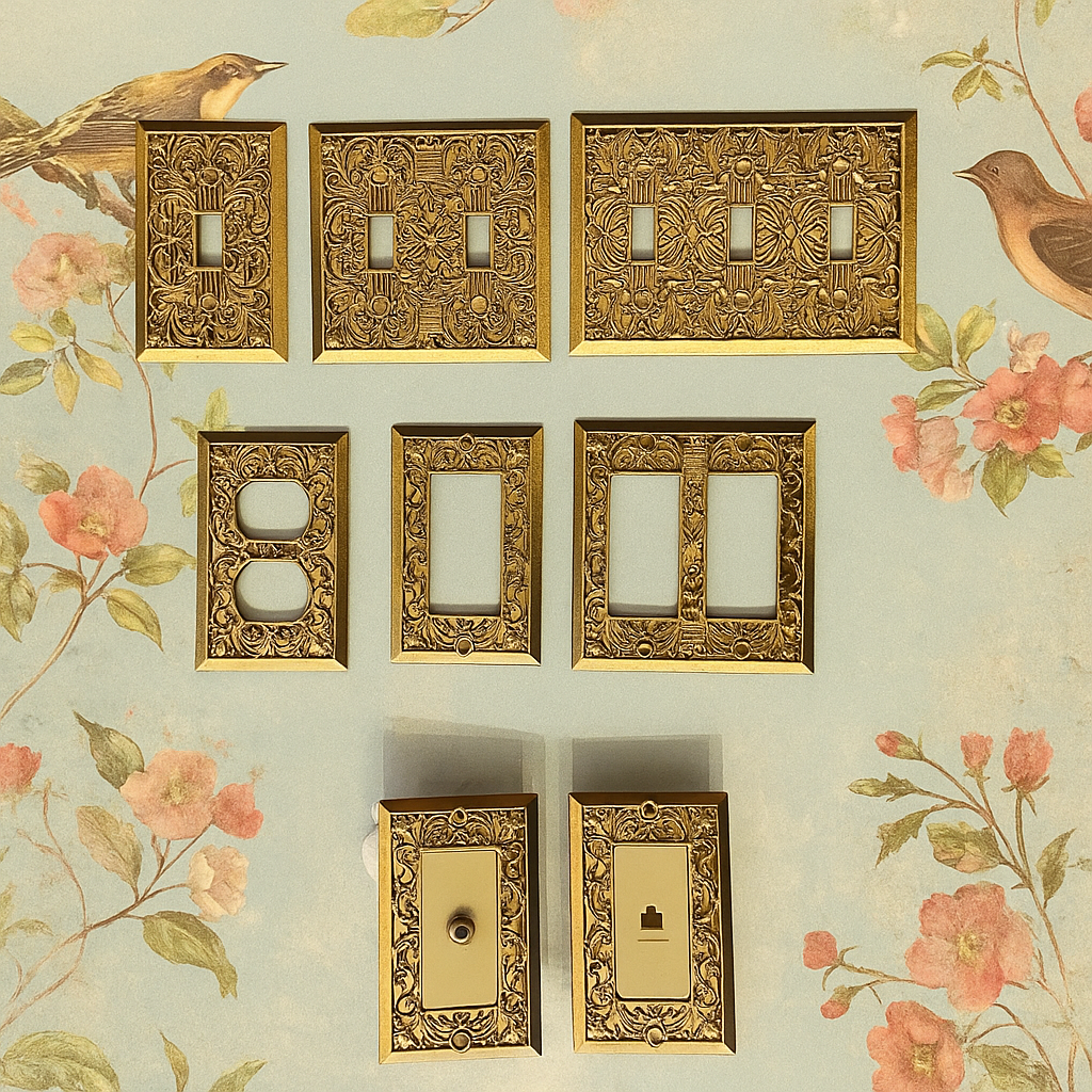 Gold Ornate Switch Covers