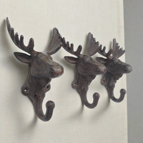 Cast Iron Moose Hook