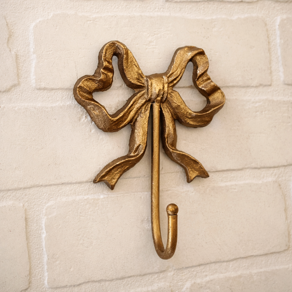 Vintage Gold Bow Hook