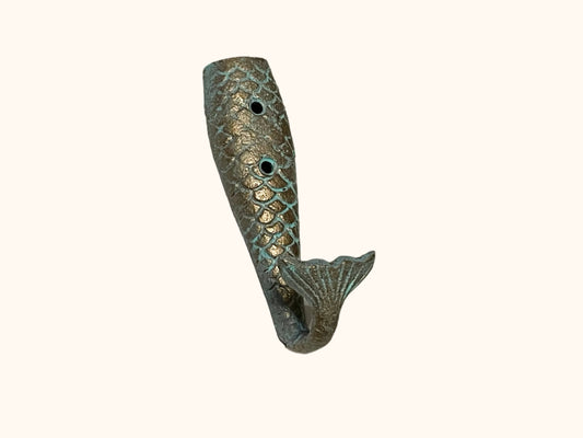 Bronze Patina Mermaid Tail Hook