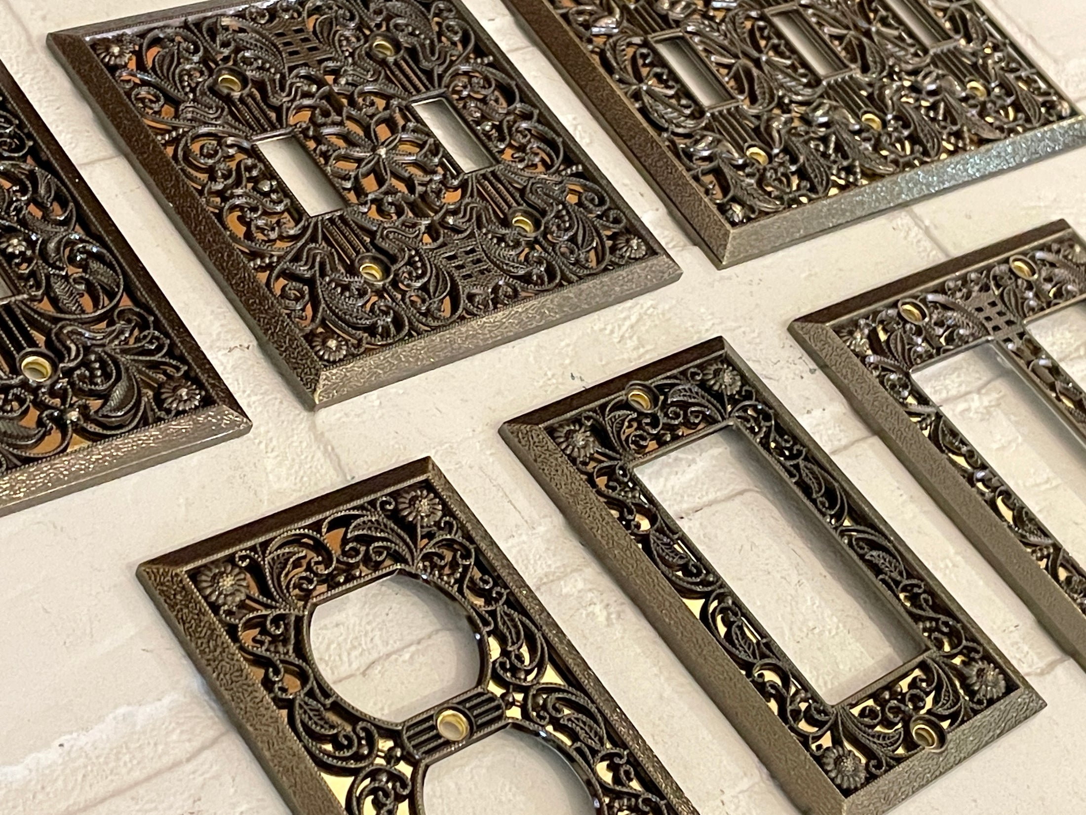 Antique Brass Switch Plates