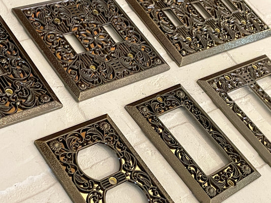 Antique Brass Switch Plates