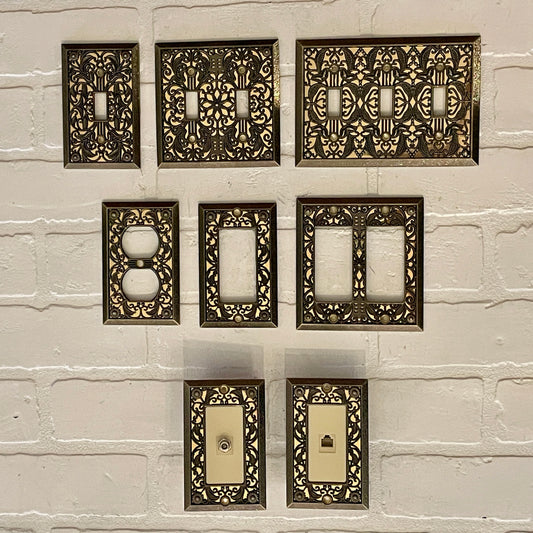 Antique Brass Switch Plates