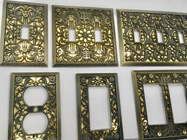 Antique Brass Switch Plates