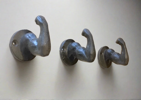 Cast Iron Muscle Arm Hook