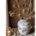 Load image into Gallery viewer, Faux Thistle Seed Pod Stem 33" Tall
