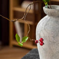 Load image into Gallery viewer, Faux Berry Leaf Branch Stem 45.2" Tall
