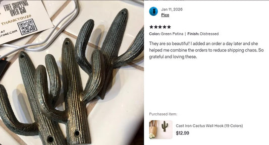 Green Cactus Wall Hook