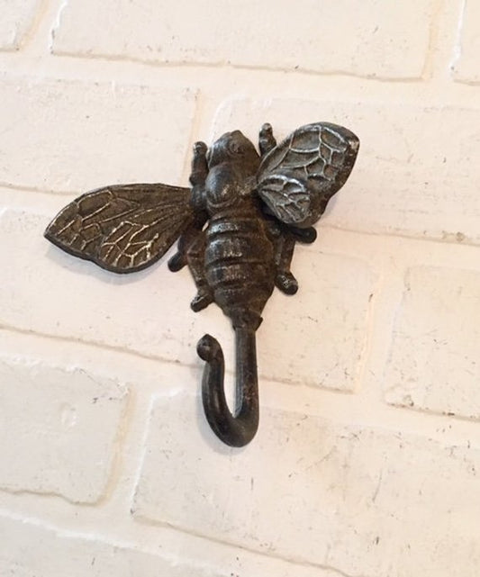 Cast Iron Bee Hook with Highlights