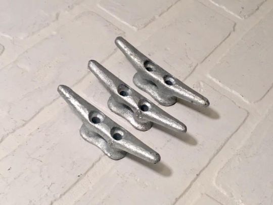 4" Silver Boat Cleats (10 PACK)