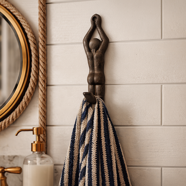 Cast Iron Diver Wall Hook