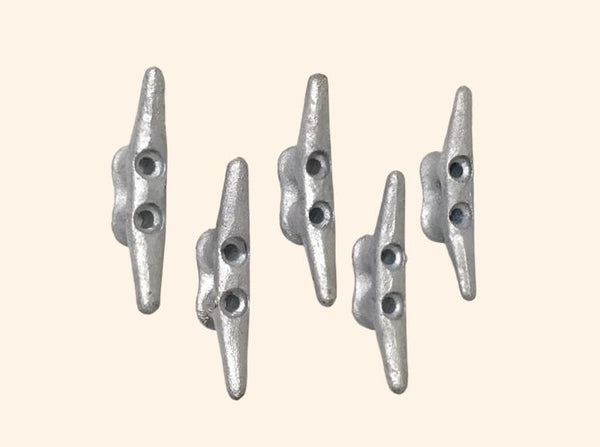 4" Silver Boat Cleats (10 PACK)